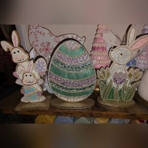 Decorative Easter Egg and Bunny Set